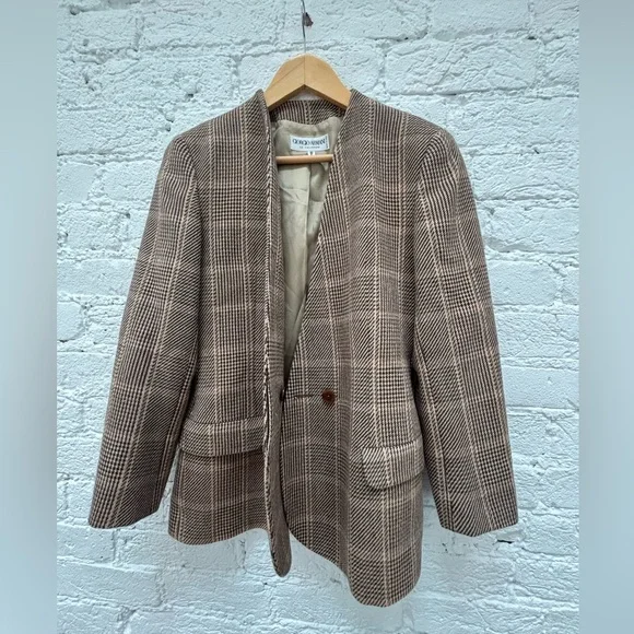 Vintage Giorgio Armani Collezioni 100% wool riding blazer made in Italy size 40 - Picture 2 of 6